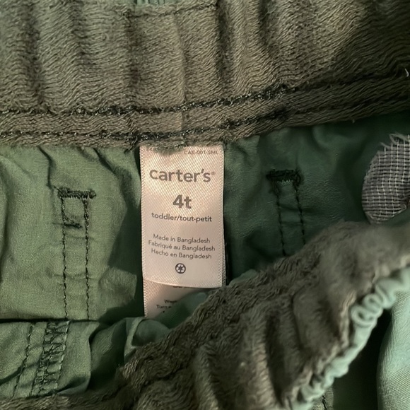 Lot of 3. Carters boys 4t. Red sweater. Gray slacks. Green cargo pants. - Picture 3 of 9